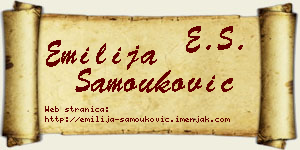 Emilija Samouković vizit kartica
